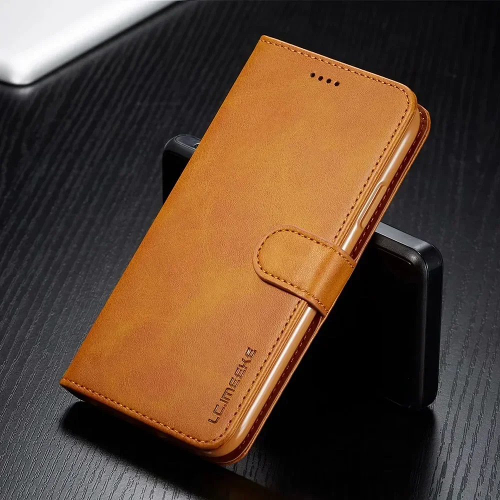 Luxury Leather Flip Wallet Case with Card Slot