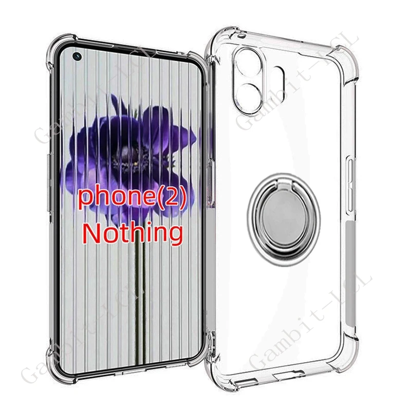 Enhanced Shockproof Soft Back Ring Holder Phone Case