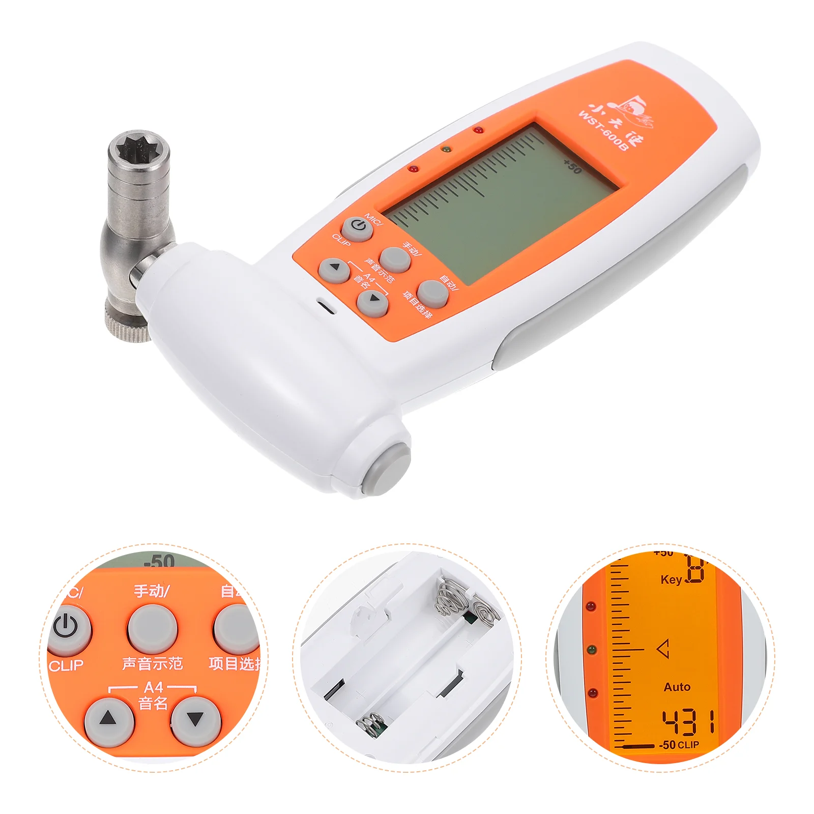 

Электронный тюнер практичный Guzheng маленький Erhu 3-в-1 прочный музыкальный инструмент Abs