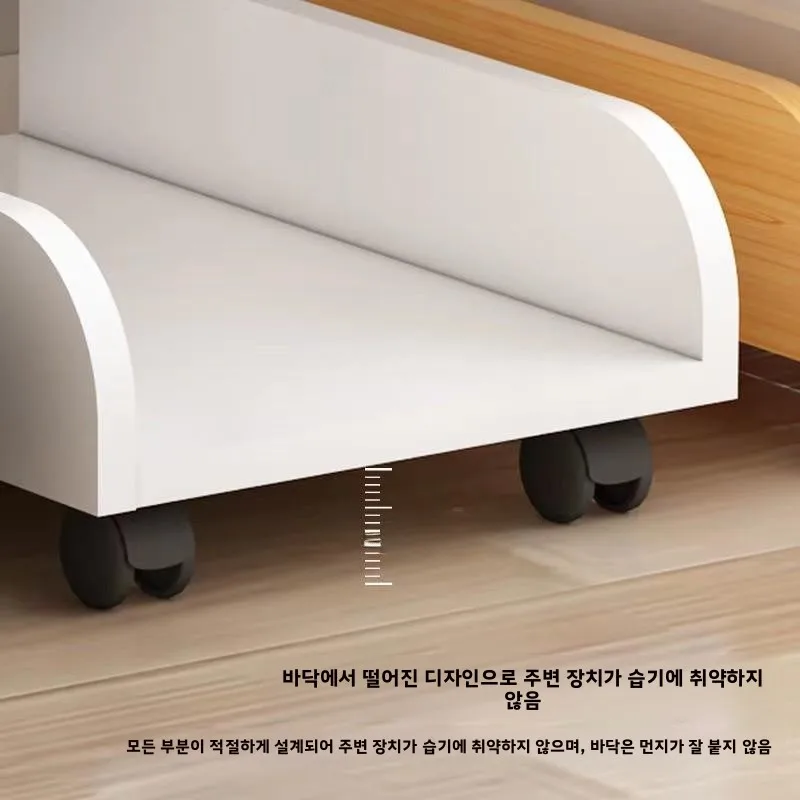간단한 사무용 컴퓨터 베이스 스탠드 휠이 있는 호스트 박스 트레이 홈 오피스 ..