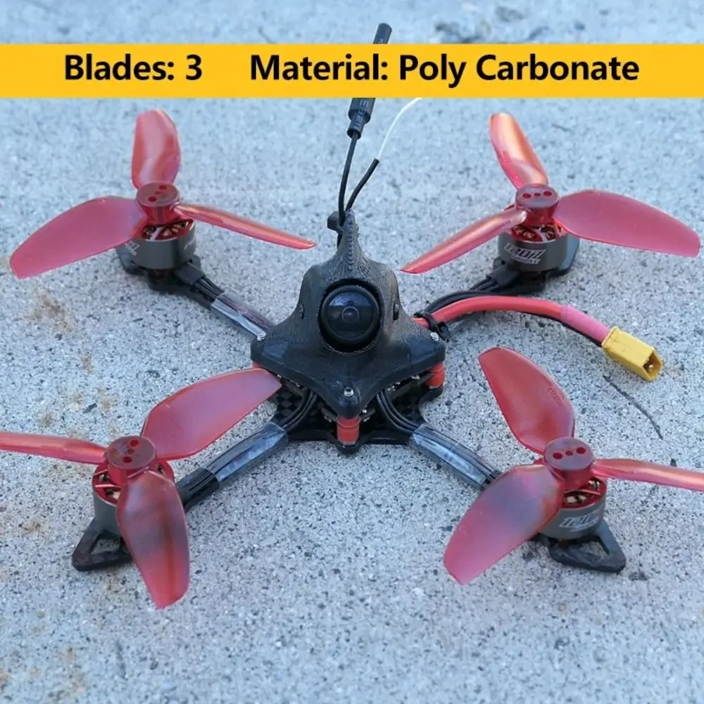 2Pairs Durable PC Prop T3X3X3 Propeller 3 Blades Drop-proof 3030 3-Blade Props 3inch Forward and Reverse Propeller Drone CineLog