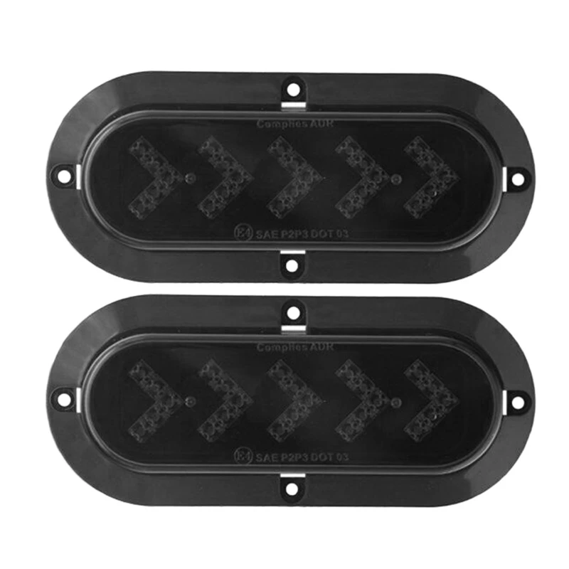 

2 шт., 6 дюймов, 25-SMD, фонарь заднего поворота, водонепроницаемый Овальный тормозной Стоп-сигнал для лодки, вездехода, грузовика, трейлера