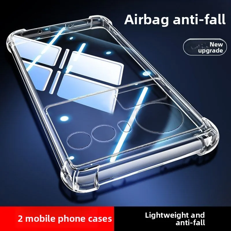 Enhanced Product Title:  
Simple Transparent Air Cushion TPU Drop-proof Phone Case
