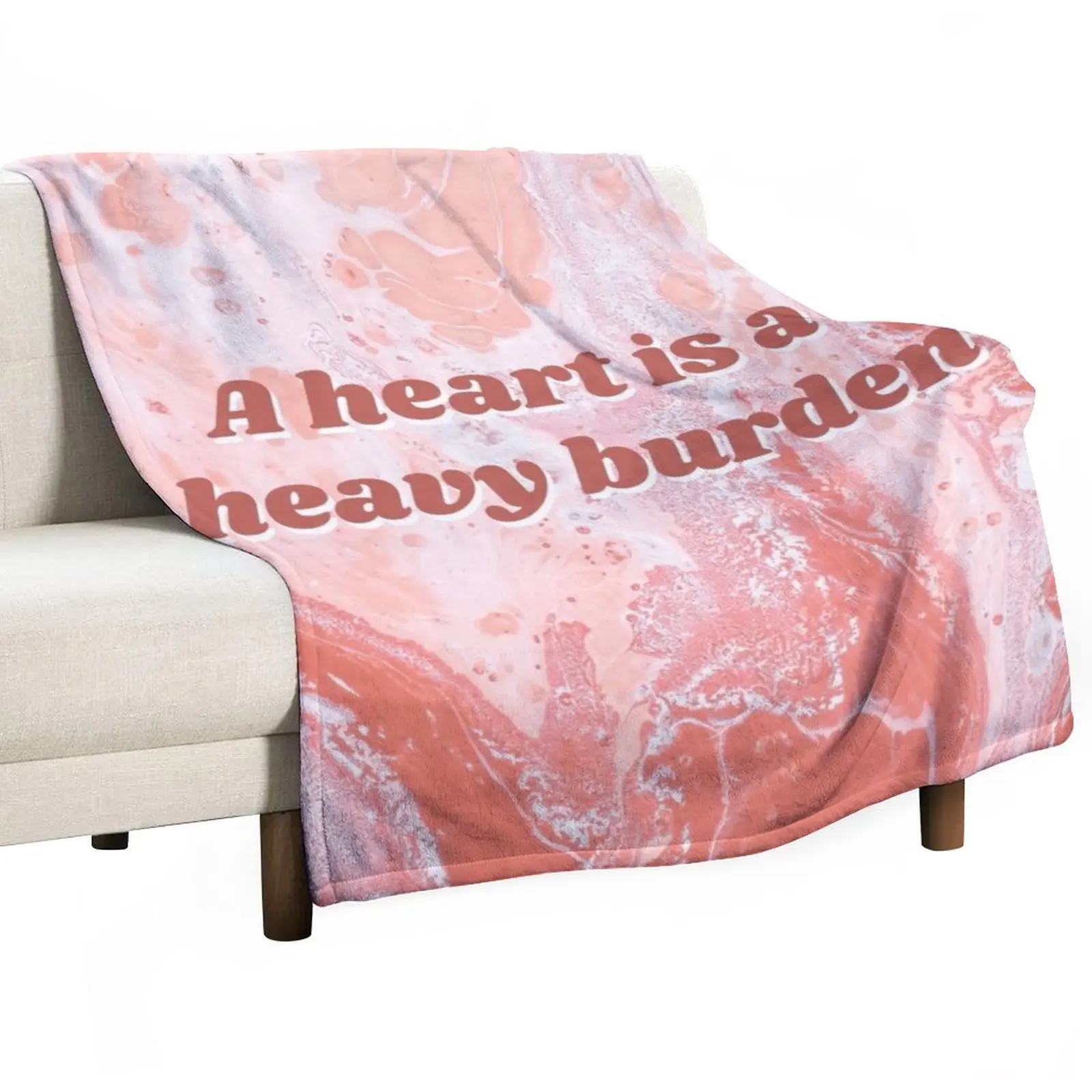 

New A heart is a heavy burden Throw Blanket For Sofa Thin Personalized Gift Luxury Brand Blanket Decorative Bed Blankets