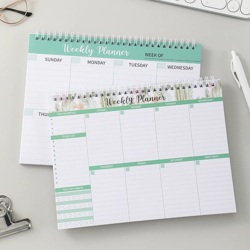 Weekly Planning Notepad with Task Management & Goal Setting
