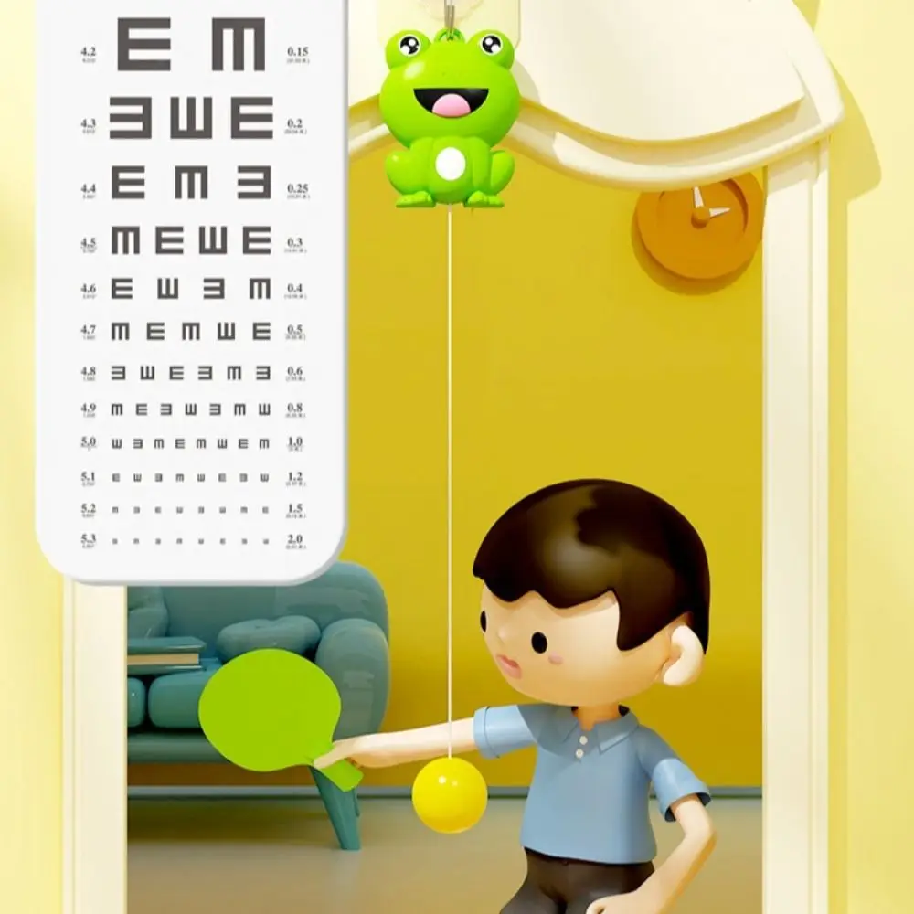 Hanging Table Tennis Trainer Coordination Self-Training Ping Pong Self Training Cartoon Interaction Frog Sports Toy