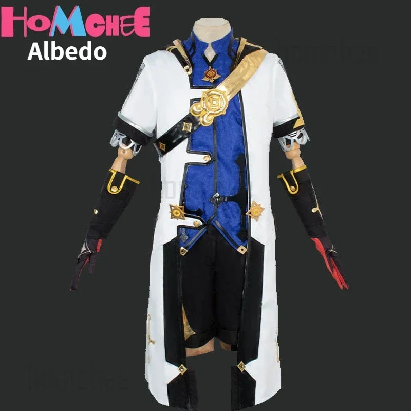 

Albedo Cosplay Costume Wig Short Full Set Albedo Cosplay Genshin Impact For Men