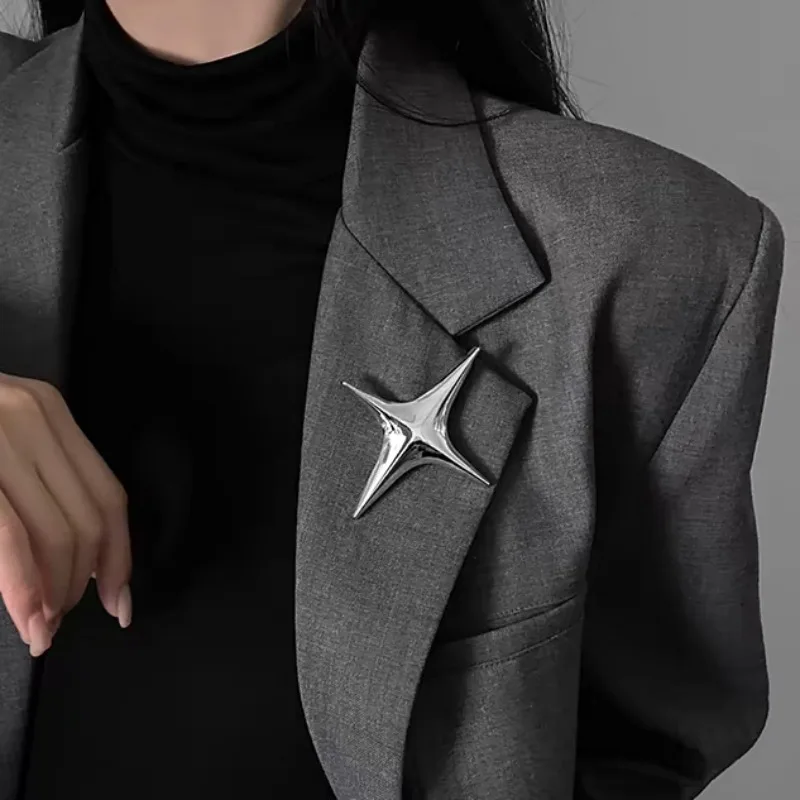 Punk Metal Suit Brooch Unisex Cross Star Alloy Pins Vintage Circular Badges Exquisite Ornaments Parts Jewelry Accessories Gift