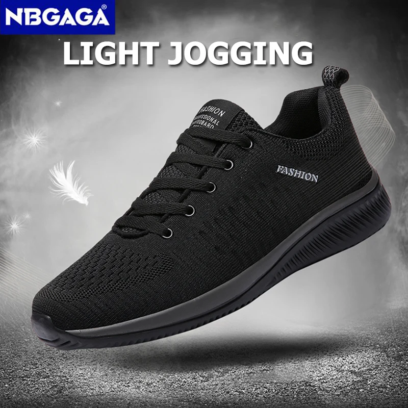 Acheter Chaussures de Sport décontractées pour hommes, baskets légères blanches en maille respirante pour l'extérieur, noires, chaussures de course, d'athlétisme, de Jogging et de Tennis