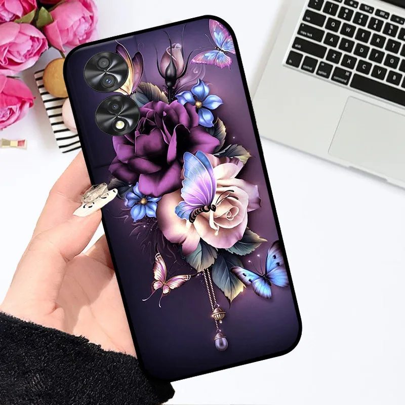 Floral Painted Soft Silicone TPU Phone Case