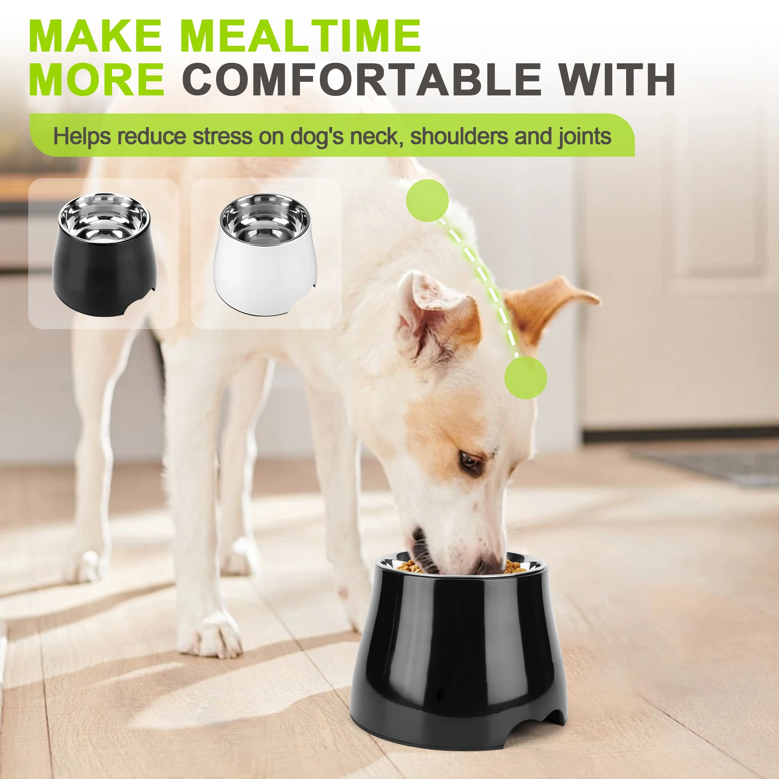 Elevated Stainless Steel Dog Bowl for Comfortable Eating