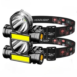 HeartsShared Waterproof Rechargeable LED Headlight with USB Charging (2PC)