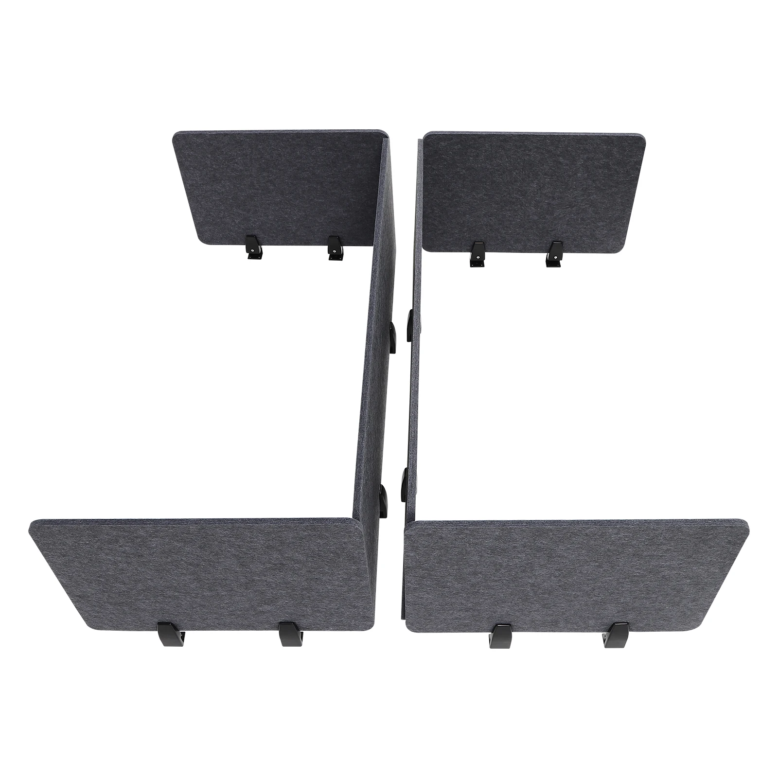 Desk Divider Modern Stand Up Desk Store ReFocus Raw Clamp-On Acoustic Desk Divider Mounted Privacy Panel Sound Blocking Desk 6