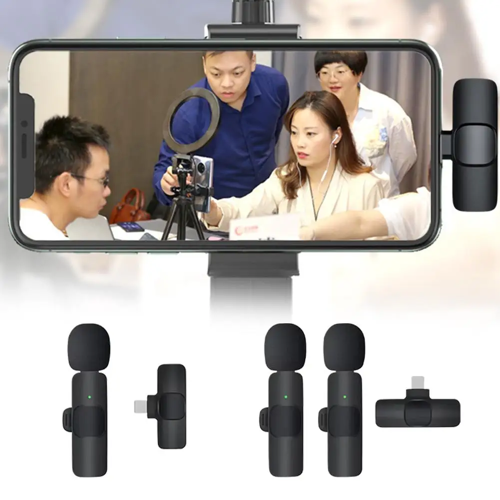 Wireless Lavalier Microphone Audio Video Recording Mini Mic for Streaming Vlogging Voice Recording Plug & Play S40f5faaeb1a04b05bf0e4fa26e42c129j