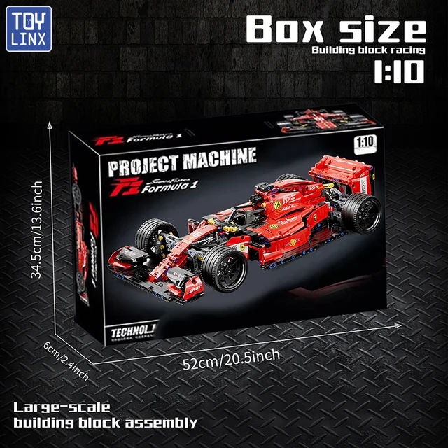 ToylinX F1 RC Race Cars Building Sets MOC Remote Control Building Blocks Car Cool Collectible Model Car Kits Toys Christmas Gift 5