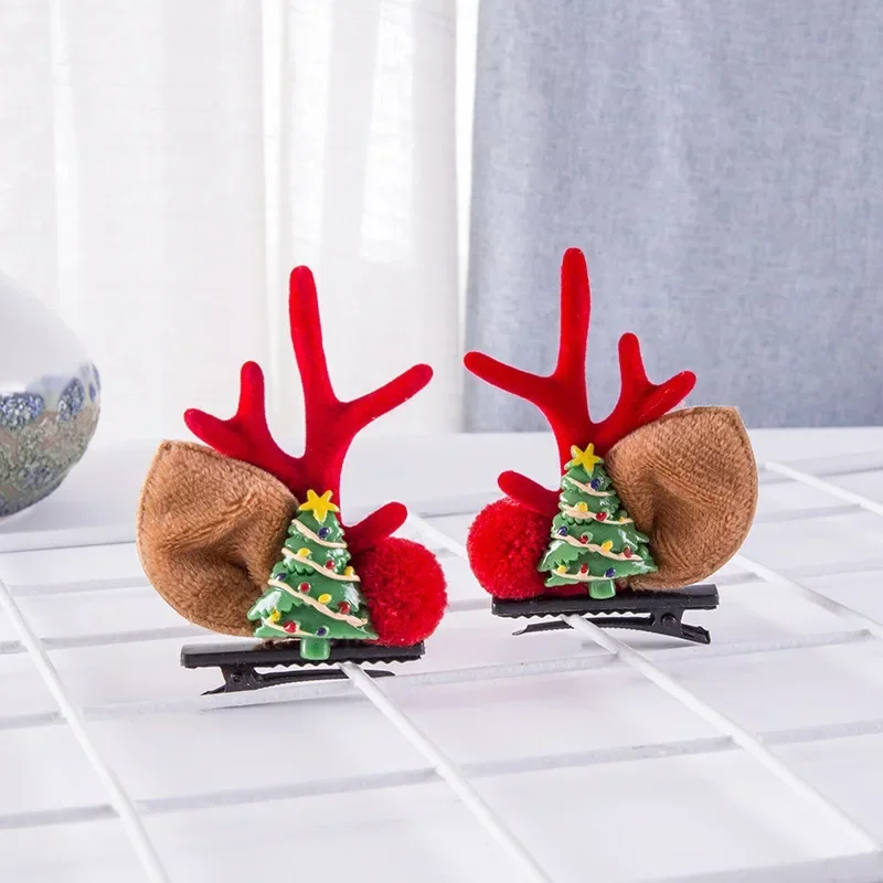 Christmas Decorative Hair Clips Sell Cute Headwear Hair Clips Sequins Christmas Hats Small Hat Decorative Supplies