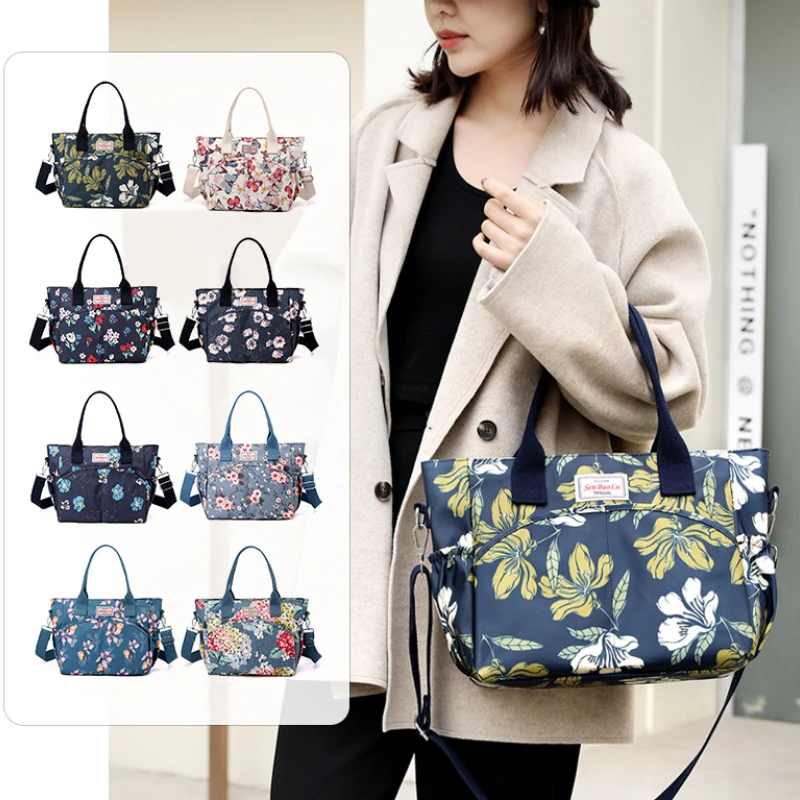 

New Women Single Shoulder Messenger Bags Printed Fashion Flower Top-Handle Bags Ladies Crossbody Bag Totes Female Handbags