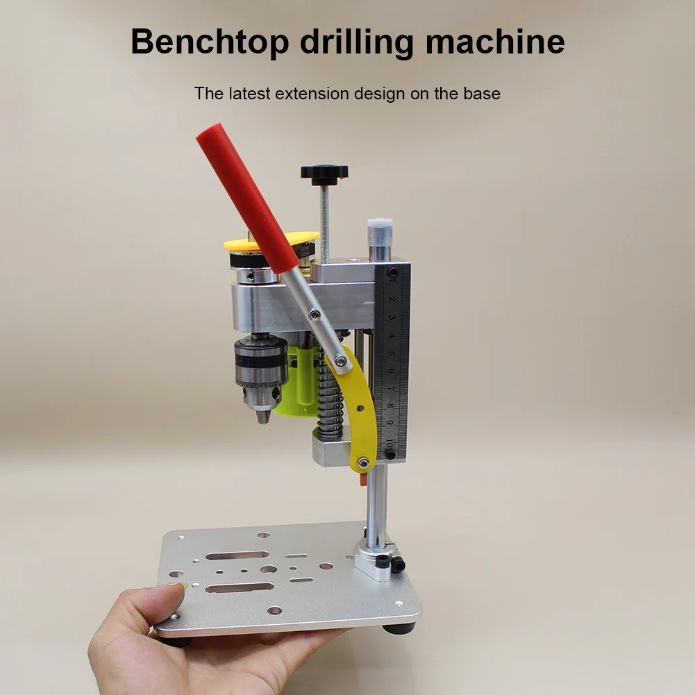 Precision CNC Table Drilling Machine Mini Drill Press Portable Benchtop Driller B10 Chuck DIY Metal Wooden Jade Crafts Tool 2