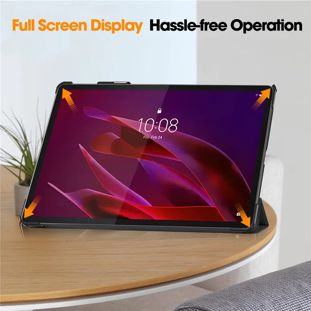 Premium Folding Stand PU Leather Tablet Case with Auto Sleep Feature