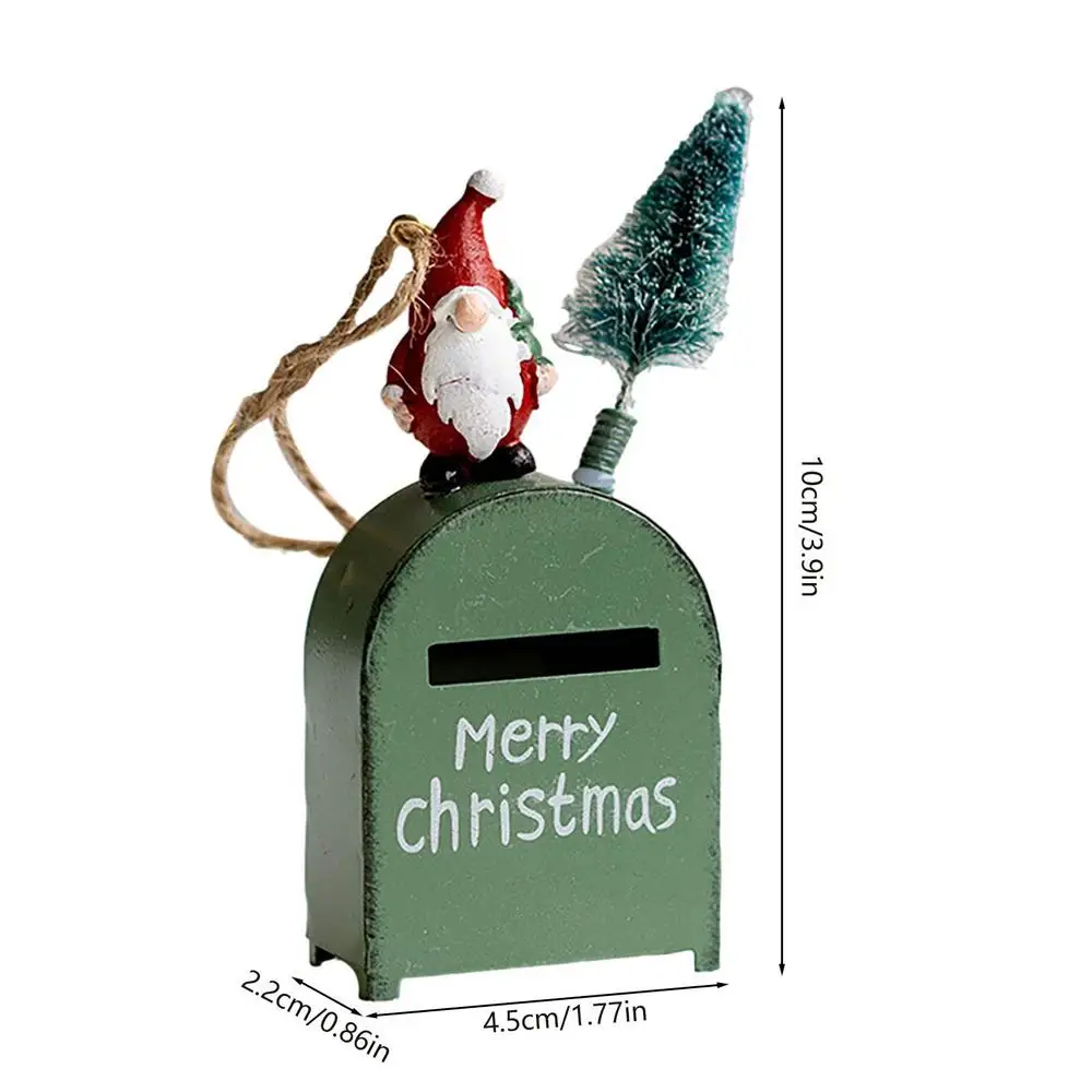 Description Picture 5 of itemChristmas Post Box Santa Claus Faceless Gnomes Metal Storage Case For Gifts Cards Souvenirs Mini Storage For Weddings Baby