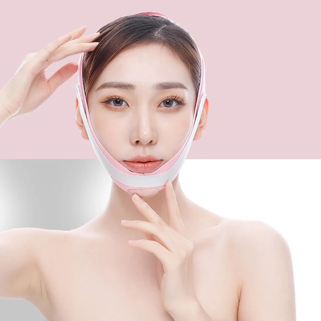 Far-infrared Elastic V Face Belt Small Face Plastic Face Mask Jaw Elastic  Belt Facial Care Tool Face Bandage Home Portable - AliExpress