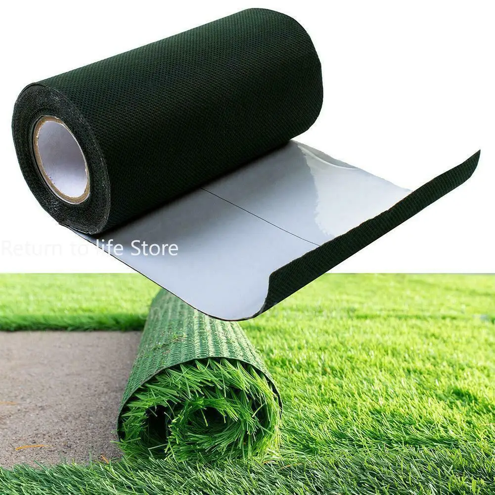 

Simulation Grass Turf Tape Track And Field Self-adhesive Seam Lawn Tape Garden Carpet Connection Decorative Gardening Supplies