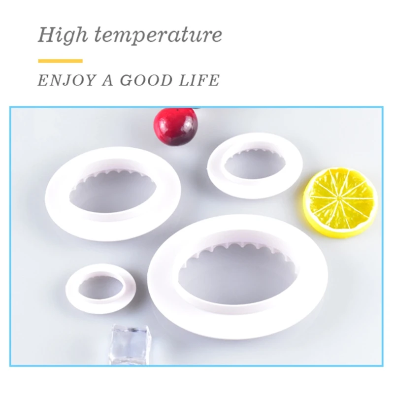 Description Picture 6 of itemOval Cookies Cutter Pastry Tool Plastic Fondant Cake Mold Decorating Mould Baking Accessories 4pcs/set
