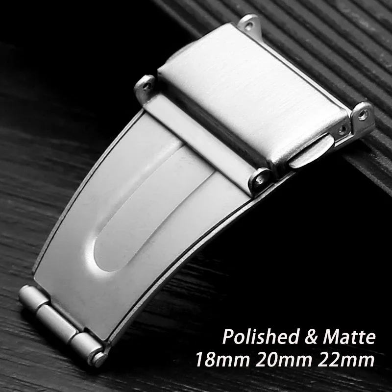 Watch Buckle Clasp 22mm 18mm 20mm 21mm Watch Buckle Strap Double Click Butterfly Clasp Button Band Fold Button Accessories 5PCS