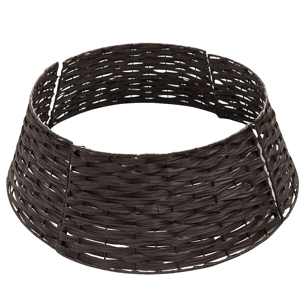 

Christmas Tree Collar Skirt Rattan Wicker Xmas Tree Collar Basket Ring Base Stand Cover Tree Ring Decoration