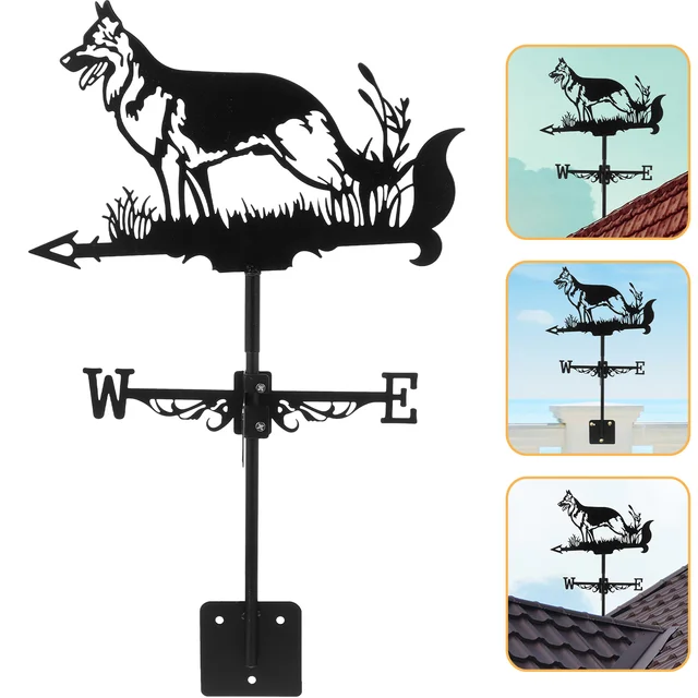 Szélkilát -Időjárás Időjárási Lapátok Udvari Gyepen Fekvő Földi Betét Weathervane Vasjelző Teraszos Kerti Dekorációs Kakas - Image 6