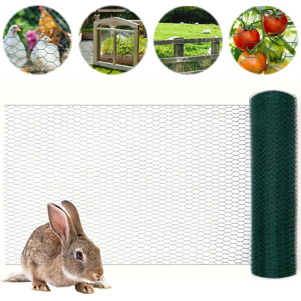 Chicken Wire 39.37x1200in Hexagonal Mesh Poultry Wire Netting Chicken Wire Fence Netting Metal Garden Netting for Poultry Garden