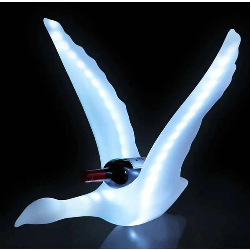 

Creative bar Light up wild goose wine out of wine props to bird wings led by the dazzling champagne wine rack