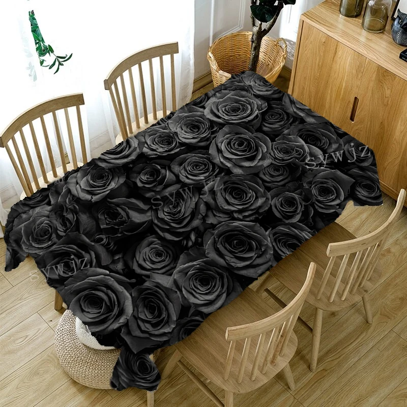 Rectangular Tablecloth 3d Printed Pattern Rectangular Waterproof Tablecloth Room Decoration Wedding Decoration Accessories