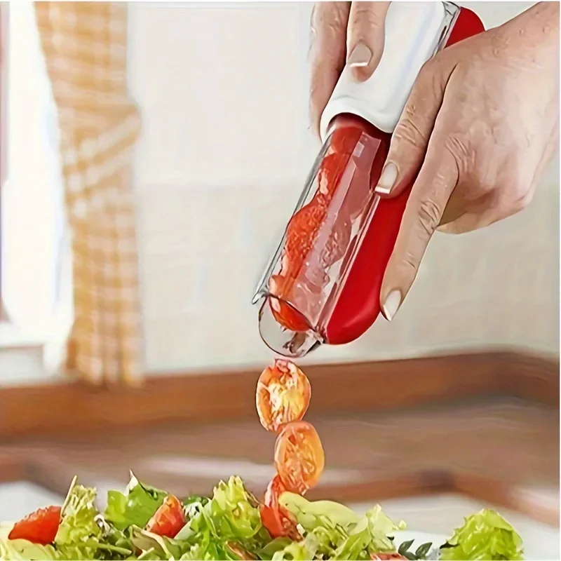 Grips Grape Tomato And Cherry Slicer Kitchen Vegetable Fruit Cutter Chopper Tools Auxiliary Baby Food Kitchen Cooking Tool