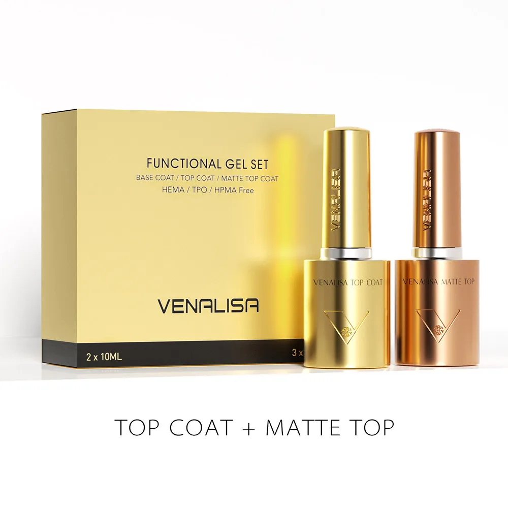 Premium Venalisa Nail Gel Polish Kit - Ultra Glossy, Long-Lasting & Matte Finish