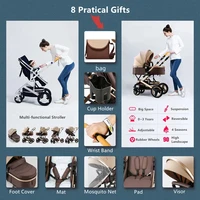 Poussette bébé 3 en 1 facile à plier multifonctionnelle poussette voyage Portable landau siège de sécurité norme ue livraison gratuite 2