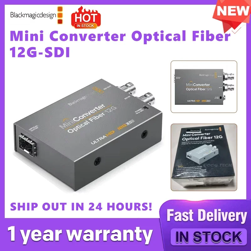 Blackmagic Design BDM Mini Converter Optical Fiber 12G Support