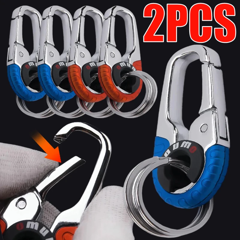 

1/2pcs Keychain Buckle for Men Stainless Steel Key Ring Key Chain Hook Outdoor Carabiner Climbing Keyfob Accessories