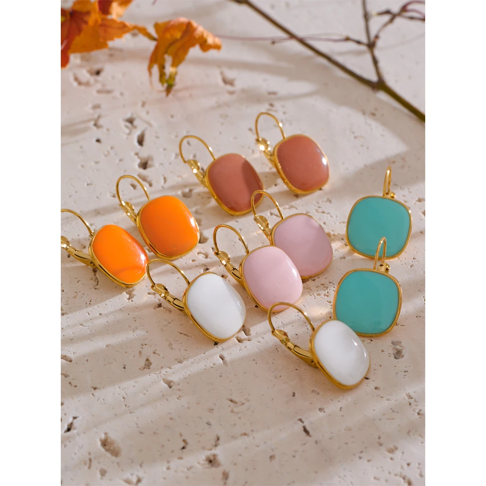 Yhpup Jewelry Stainless Steel Spring Earrings