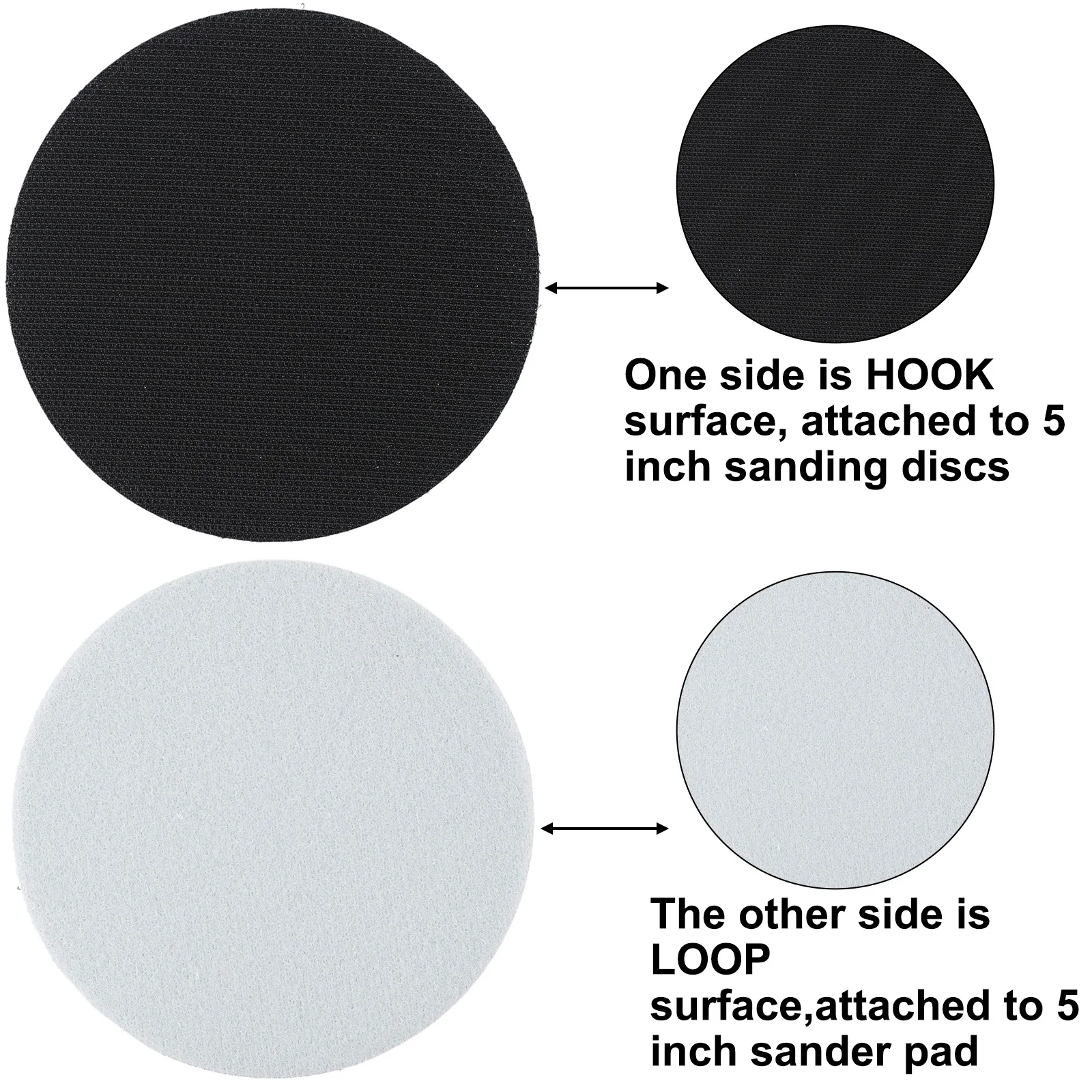 

5Inch Soft Sponge Interface Pad 125mm Sanding Pad And Hook & Loop Sanding Discs For Surface Polishing Buffer Backing Pad