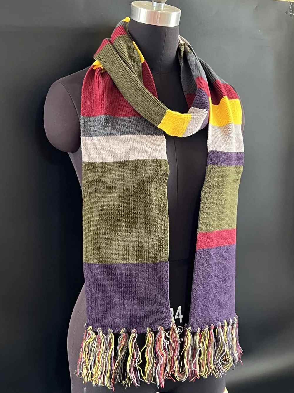 79" Multi Colored Striped Scarf Halloween Gift Holiday Scarves 200 CM * 16