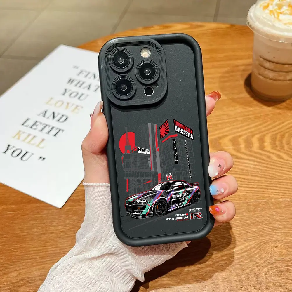 JDM Drift Car Racing Design Soft Phone Case