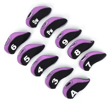 10PCS Neoprene Number Convenient Universal Soft Golf Putter Cover Iron Club Headcover Accessory During Outdoor Travel 2
