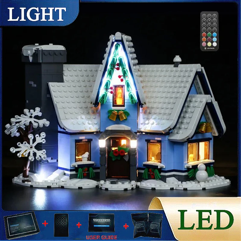 

Фотообои для рукоделия, набор для Lego 10293, визит Санты (только Φ, без строительных блоков)