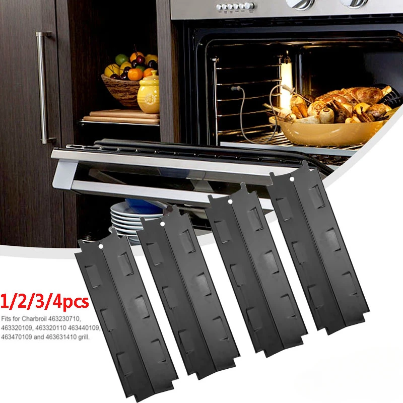 1/2/3/4pcs Grill Heat Plate Shield Heat Tent Replacement Parts For BBQ Gas Grill Heat Plate Shield Tent Burner Cover