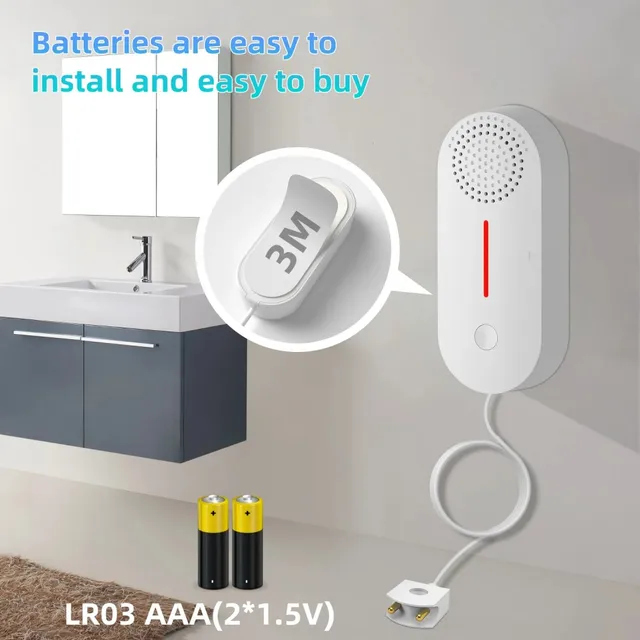 Tuya Smart Water Leak Sensor Water Overflow Level Detector Security Sound WiFi Alarm System Flood Leakage Sensor Remote Monitor 6