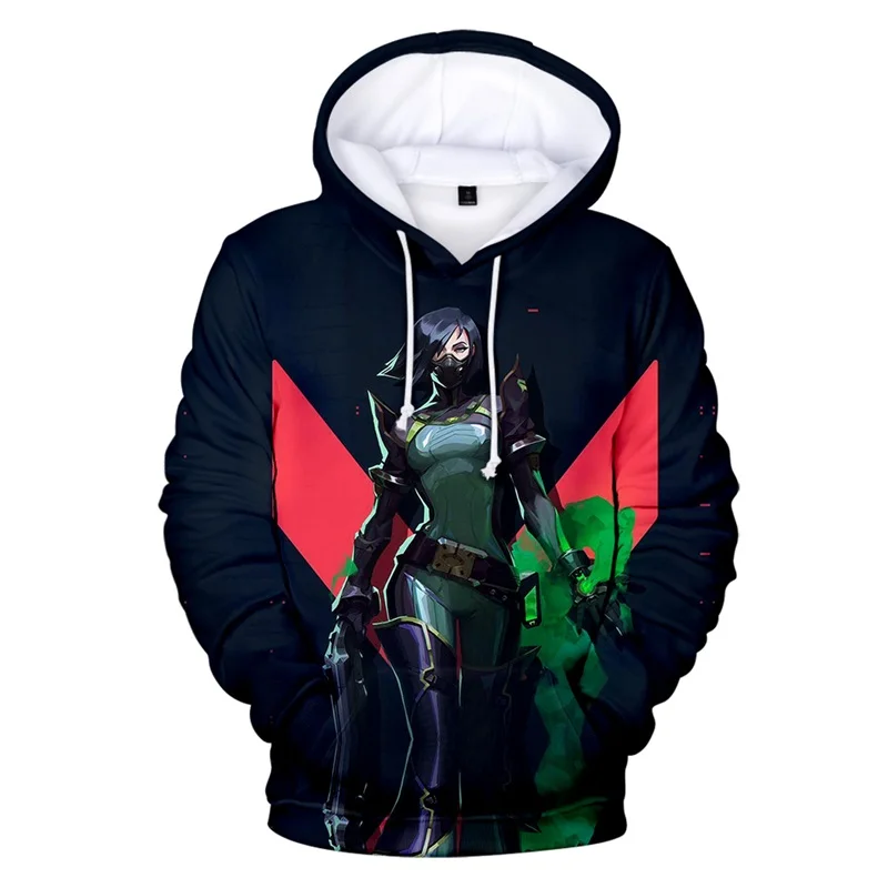 thumbnail image 1 of Sudadera con capucha con estampado 3D de Valorant para hombre y mujer, informal, de talla grande, para hombre y mujer, 1 of 5
