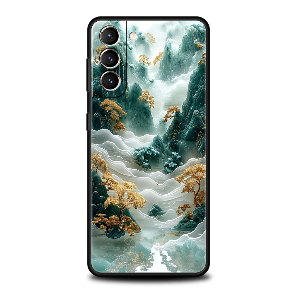 Landscape Painting Silicone Shockproof Phone Case