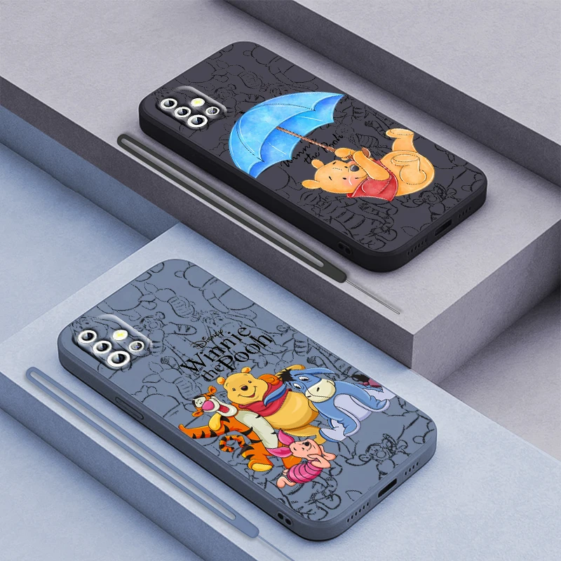 

Winnie The Pooh Disney For Samsung Galaxy A71 A51 A81 A91 A41 A31 A21S A11 A01 A50 A30 A20S Liquid Rope Soft Phone Case Fundas