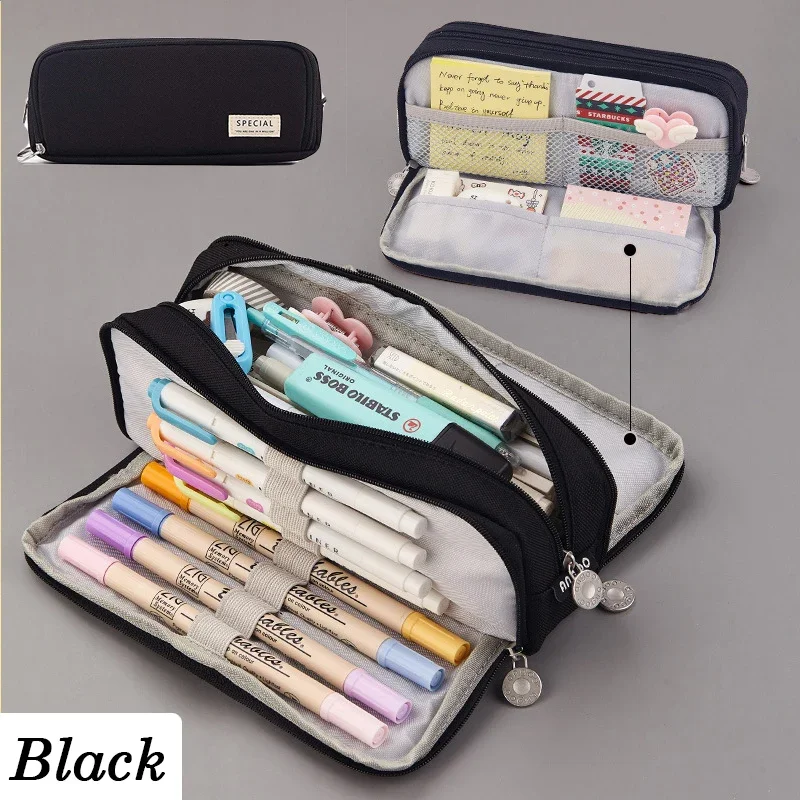 Stylish Foldable Pencil Case - Large Capacity Pen Holder and Desk Organizer